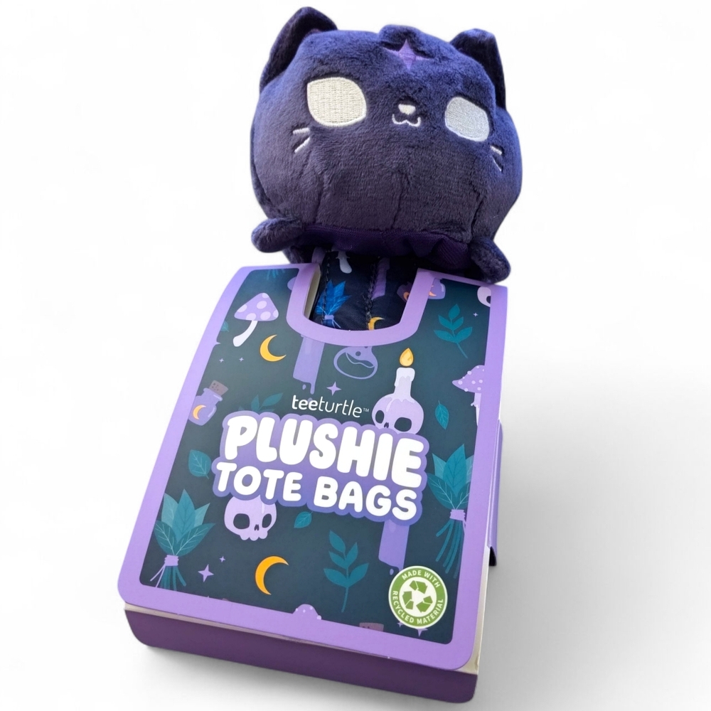 Tee Turtle Plushie Tote Bag - Witchy Whiskers Purple #2